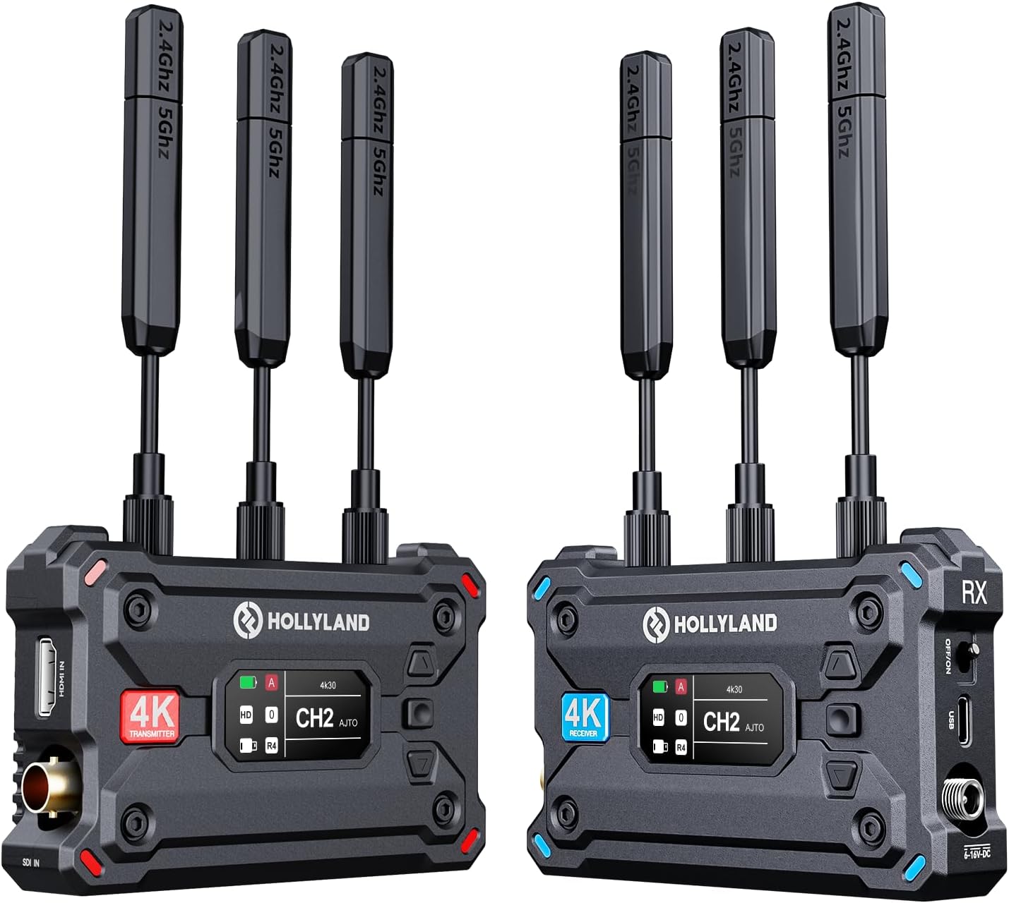 Hollyland Pyro S 4K HDMI/SDI Wireless Video Transmission SystemSecurity & Surveillance SystemsHollyland's Pyro Series: Performance Revolution Unlike the Mars series, the Pyro series offers cross-compatibility among devices, supporting more receivers for e