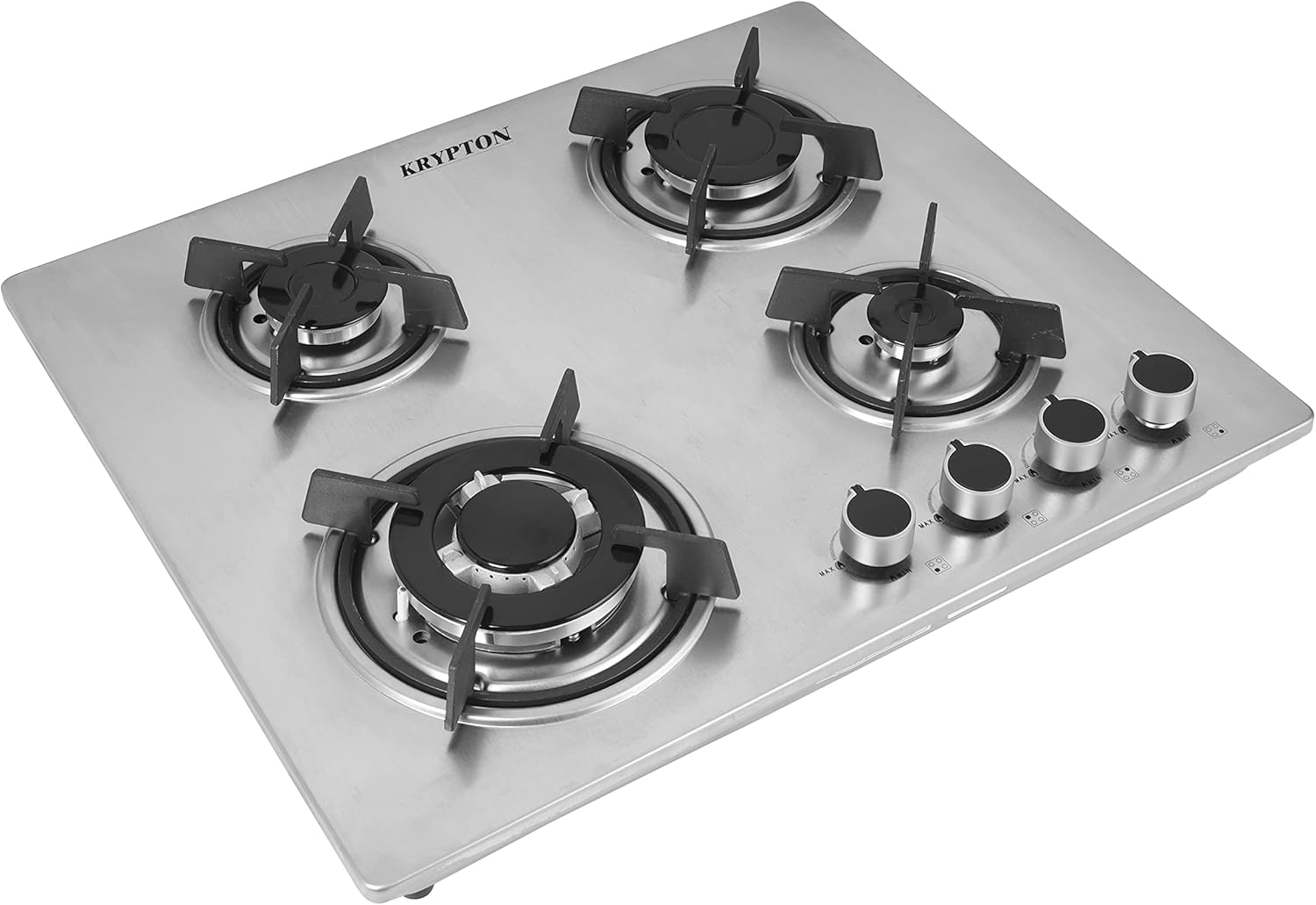 Krypton-2-in-1 Built-in Gas Hob, 4 Burner with Stainless Steel Top KNGC6320 - SilverKitchen AppliancesThis Krypton 2-in-1 Built-in Gas Hob is made of high-quality material, the blue flame can protect the bottom of the pot from discoloration and oxidation,