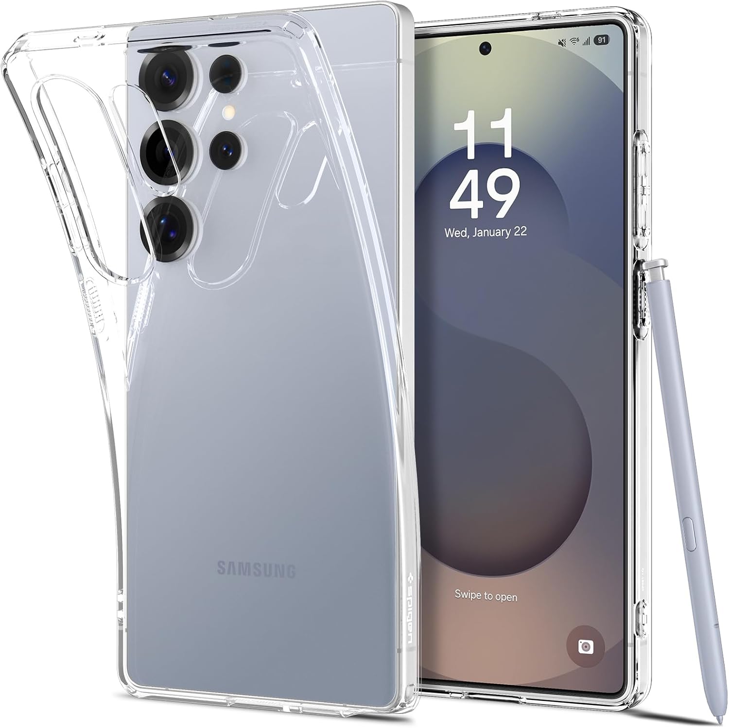 Spigen Liquid Crystal designed for Samsung Galaxy S25 ULTRA case cover (2025) Crystal ClearShowcase the Samsung Galaxy S25 ULTRA with Clear Defense Spigen Liquid Crystal Case for Samsung Galaxy S25 ULTRA maintains the look of barely having anything on wit