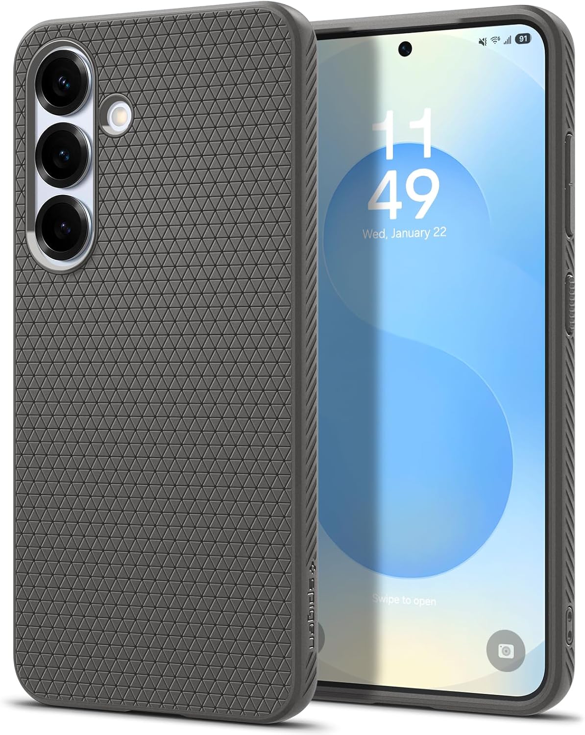 Spigen Liquid Air designed for Samsung Galaxy S25 PLUS case cover (2025) Marble GrayPremium look with Drop Protection SPIGEN Liquid Air Case for the Samsung Galaxy S25+ Plus balances a sleek design into a slim frame. The flexible single layer is designed