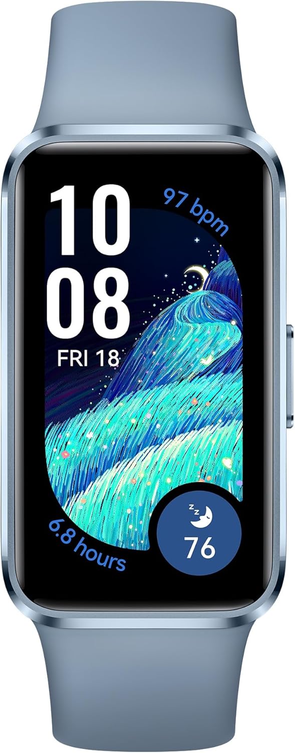 HUAWEI Band 10 Smart Watch, Metallic Design and Comfortable Wearing, Pro-level Sleep Analysis, Emotional Health Aid, 100 Workout Modes, Robust Battery Life, IOS and AndroidWearablesThe HUAWEI Band 10 Smart Watch boasts a sleek metallic design and comforta