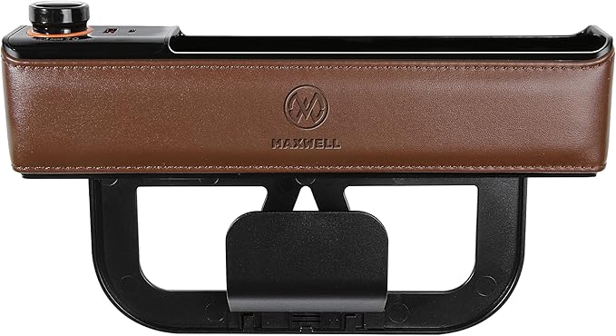 Maxwell Car Charge Organizer Pouch USBA Quick Charge Compatible with iPhone 16 Pro Max iPhone 15 Pro Max Samsung S25 Laptop Secure Fit for Automobile Durable Leather Easy Organization (Coffee)Car AccessoriesQuick Charge Compatibility: Supports USB-A Quick