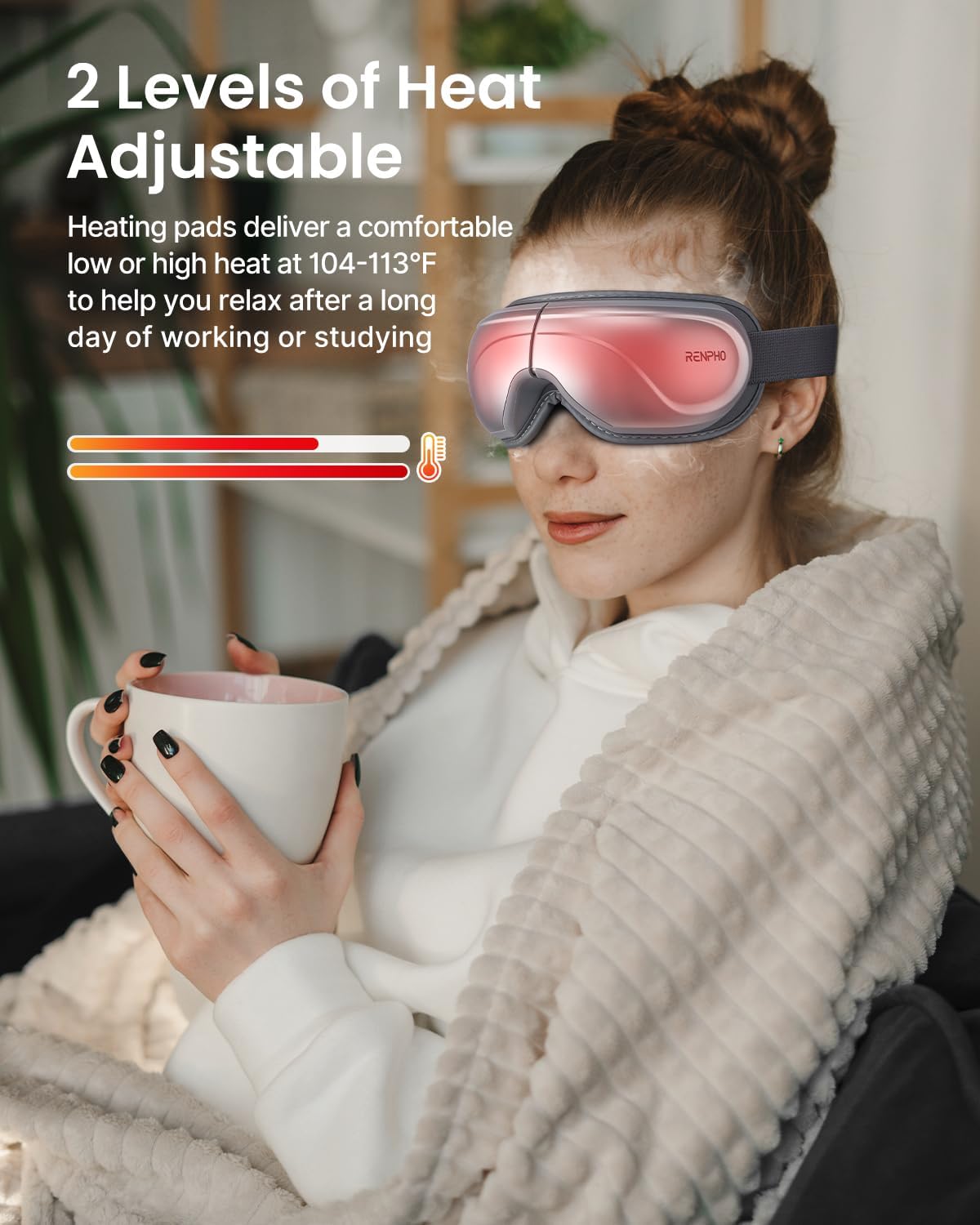 RENPHO eye massager for migraine and eye strain relief