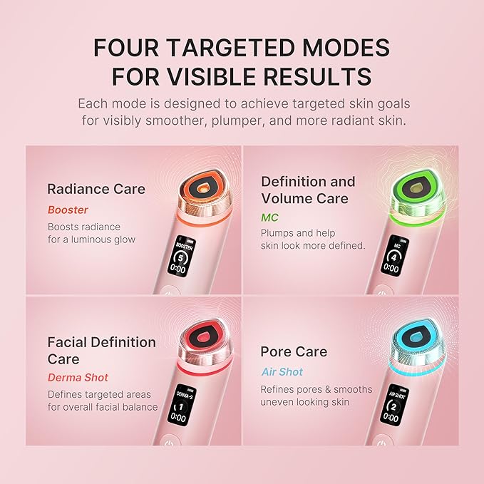 Medicube 6-in-1 Age-R Booster Pro Pink beauty device set for skin tightening and brightening care