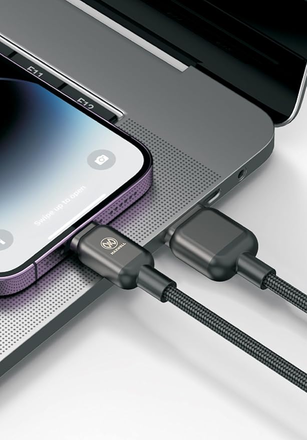Maxwell Thunder Line Series Cable Fast Charging USBA Compatible with Lightning Compatible with iPhone 14 Pro Max 14 Pro 14 Plus 13 Pro Max 13 Pro etc. (1 meter)Mobile AccessoriesBrand Maxwell Connector type Lightning Cable type USB Compatible devices iPho
