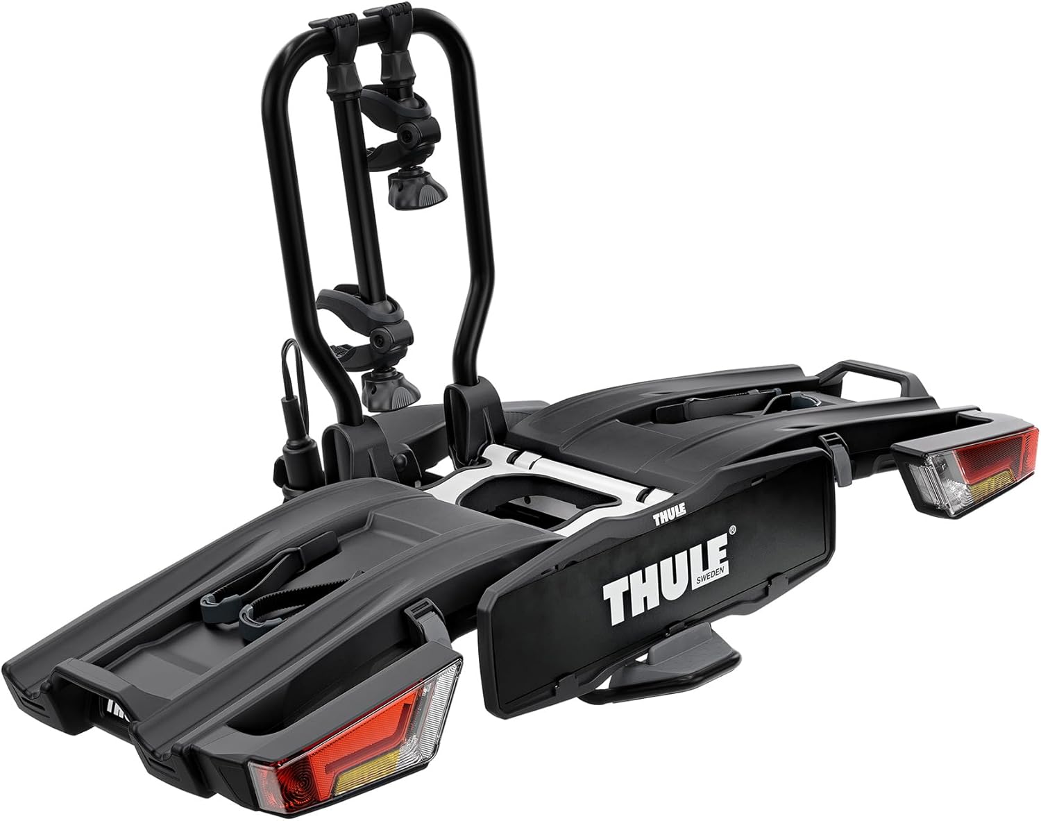 Thule EasyFold XT Bicycle Carrier – Tow Hitch Mount, Holds 2 Bikes, Foldable & Compact (Black) [Open Box, Never Used]AutomotiveFully foldable for convenient assembly, handling and storage Lock your bikes on the bike rack and the bike rack on the towing hi