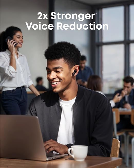 soundcore Liberty 5 by Anker Noise Cancelling Wireless Earbuds – Real-Time Adaptive ANC, 6-Mic AI Clear Calls, Dolby Audio, Fast Charging, Long Battery Life