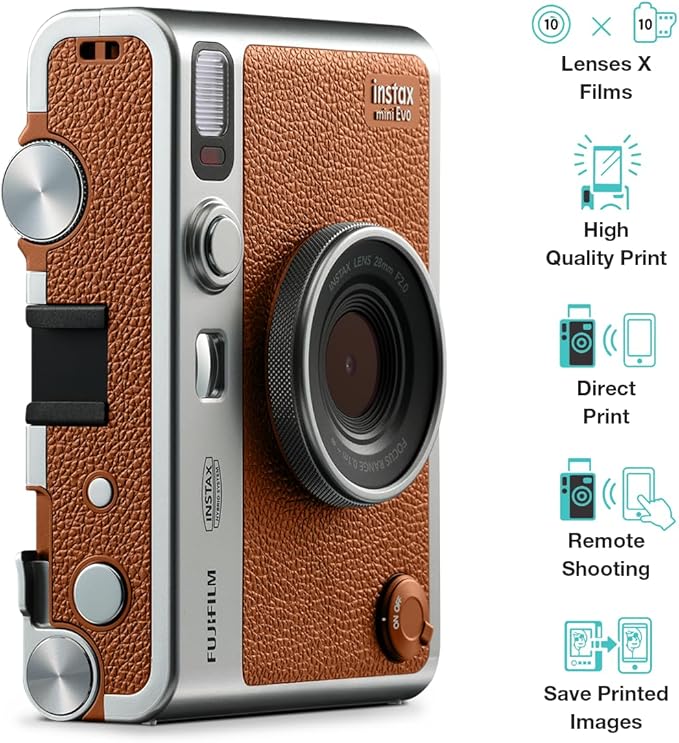 Instax Mini Evo instant print camera with 20 film shots