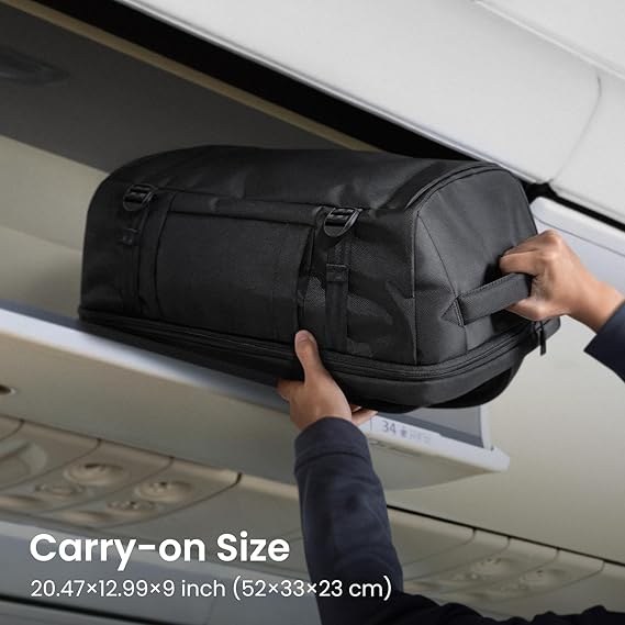 tomtoc black carry-on bag 