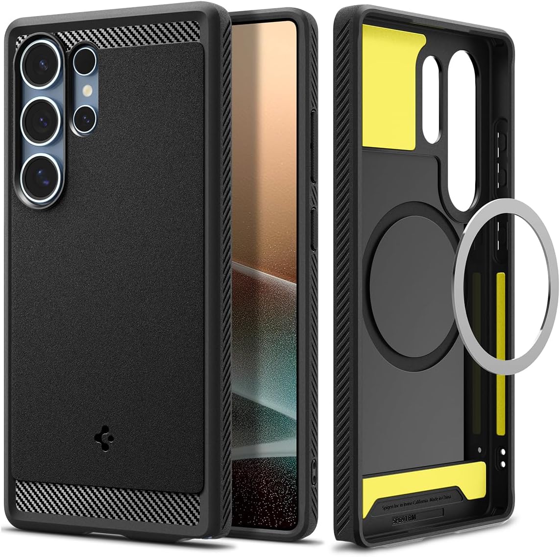 Spigen Rugged Armor MagFit for Galaxy S25 ULTRA case cover [MagSafe compatible] Matte BlackRugged redefined Spigen Rugged Armor MagFit case for Samsung Galaxy S25 Ultra packs a whole lot of style and embodies the definition of slim protection. Rugged Armo