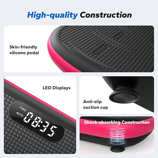 MERACH Vibration Plate Exercise Machine, Bluetooth and Silicone Pedal