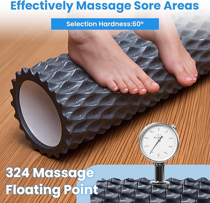 EVA Foam Roller 45×13cm – High-Density, Deep Tissue Myofascial Release, Yoga Pilates Gym Recovery