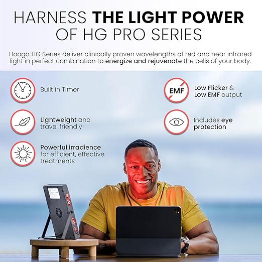 Hooga red light therapy panel with built-in stand UAE