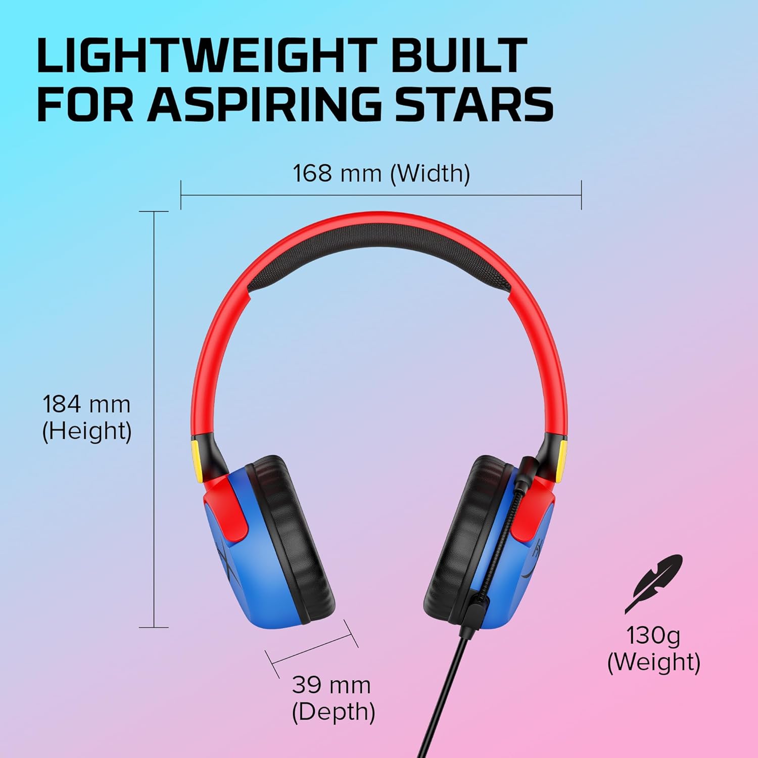 Hyperx Cloud Mini Wired Gaming HeadsetGaming Headsets🎧 Designed for Young Gamers: Tailored for ages 8–12, offering a comfortable fit with memory foam ear cushions and a lightweight frame. 🔊 Safe Listening Levels: Built-in volume limiter ensures audio do