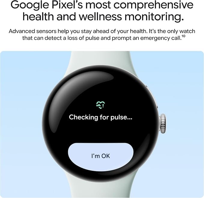 Google Pixel Watch 5 45mm Wi-Fi – Satin Pyrite Case, Olive Active Band (2nd Gen)