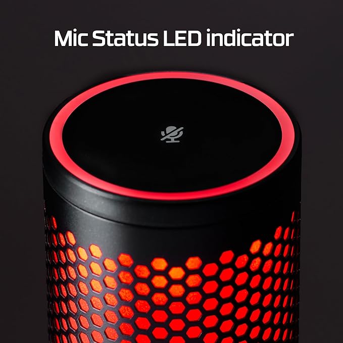 HyperX QuadCast 2 USB Microphone – 24-bit/96kHz, 4 Polar Patterns, Tap-to-Mute, Shock Mount, PC/PS5/PS4