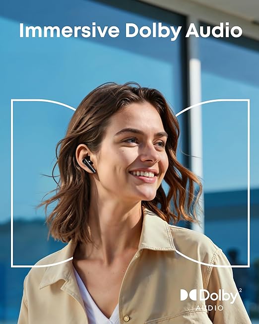 soundcore Liberty 5 by Anker Noise Cancelling Wireless Earbuds – Real-Time Adaptive ANC, 6-Mic AI Clear Calls, Dolby Audio, Fast Charging, Long Battery Life