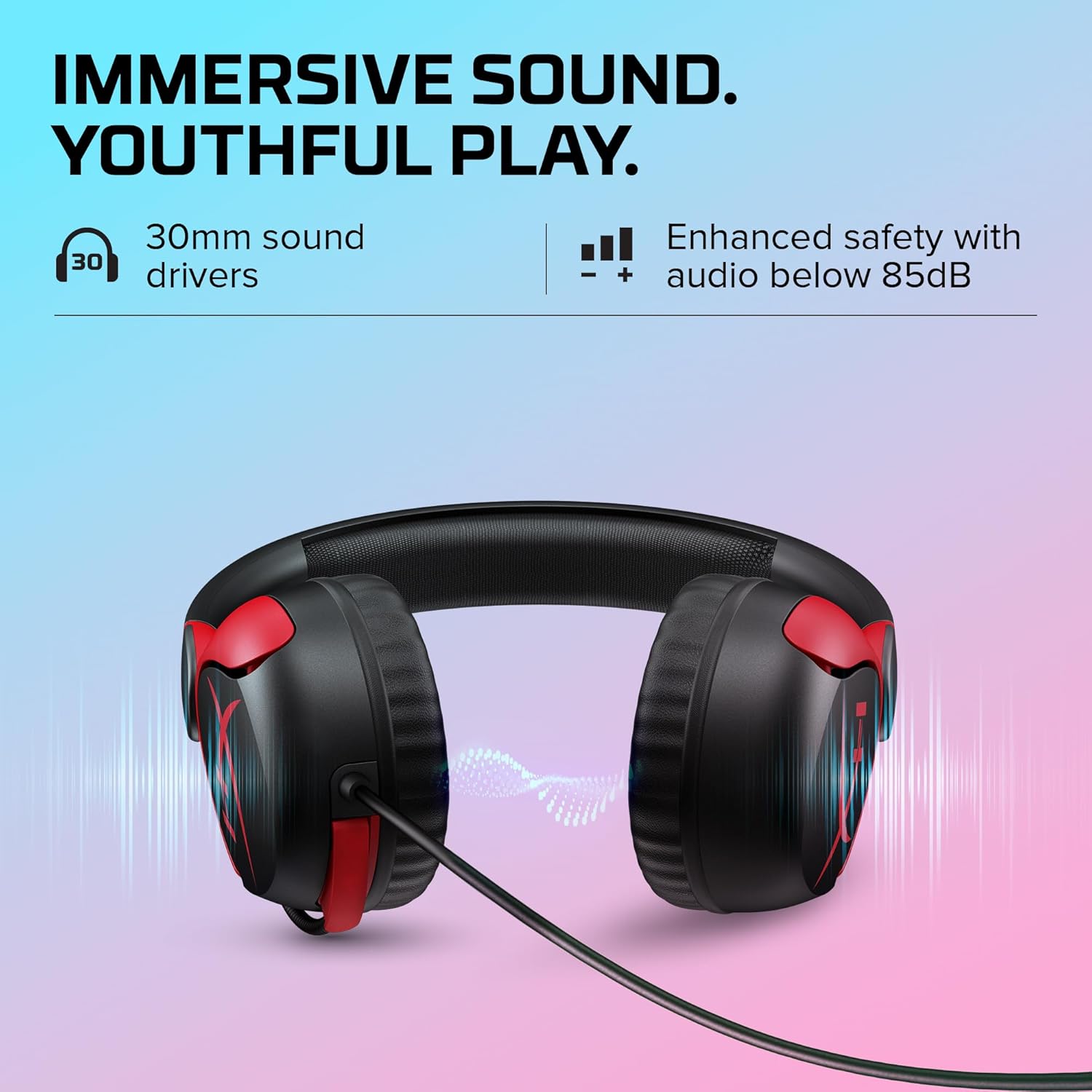 Hyperx Cloud Mini Wired Gaming Headset - BlackGaming Headsets🎧 Designed for Young Gamers: Tailored for ages 8–12, offering a comfortable fit with memory foam ear cushions and a lightweight frame. 🔊 Safe Listening Levels: Built-in volume limiter ensures