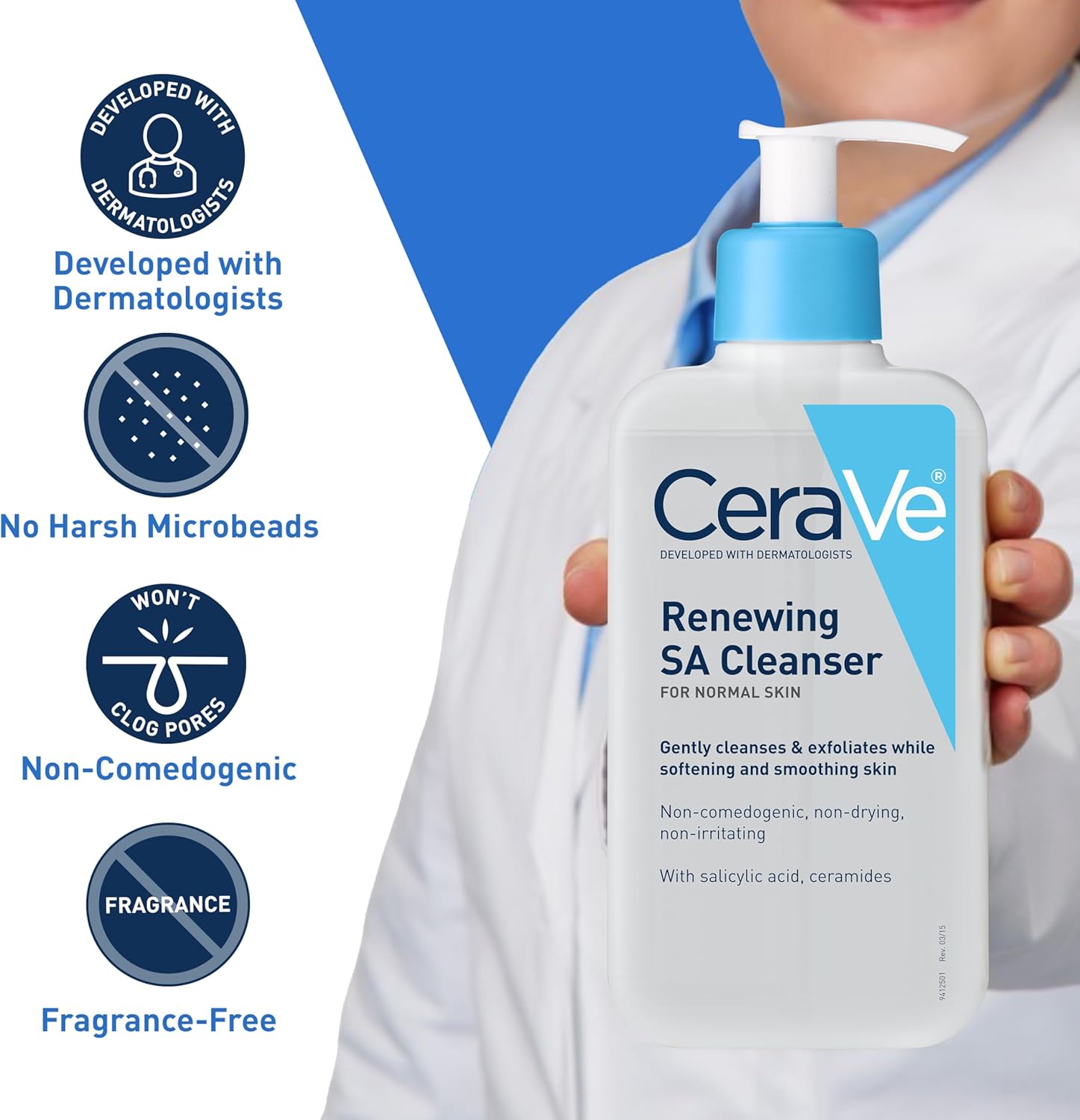 CeraVe SA Cleanser Salicylic Acid Face Wash with Hyaluronic Acid, Niacinamide & Ceramides BHA Exfoliant for Face 8ozPersonal CareCeraVe SA Cleanser is a gentle, non-irritating exfoliating cleanser designed to smooth and cleanse the skin. Formulated with s