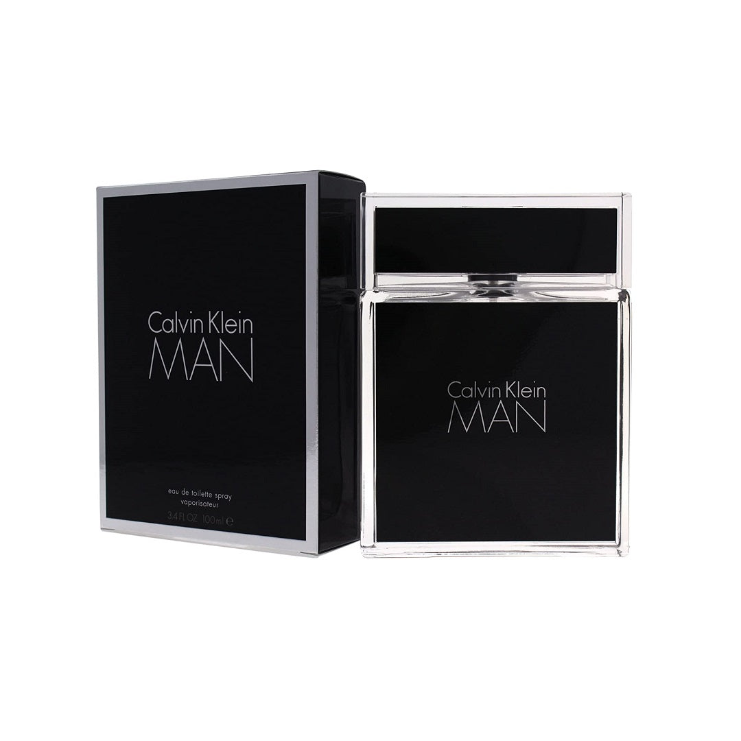 Calvin Klein Man Eau De Toilette 100mlPerfumes & FragrancesTop Notes Bergamot, Mandarin, Violet leaves, Rosemary Heart Notes Nutmeg, Bay leaves, Spearmint, Incense Base Notes Cypress, Guaïac wood, Sandalwood, Amber, Musk
