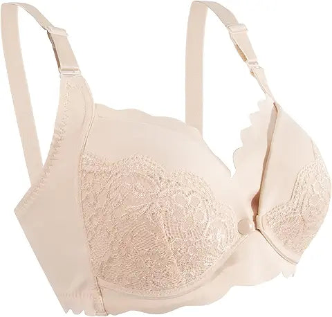 Okus - Elegant Seamless Maternity & Nursing Bra - Beige - XX Large