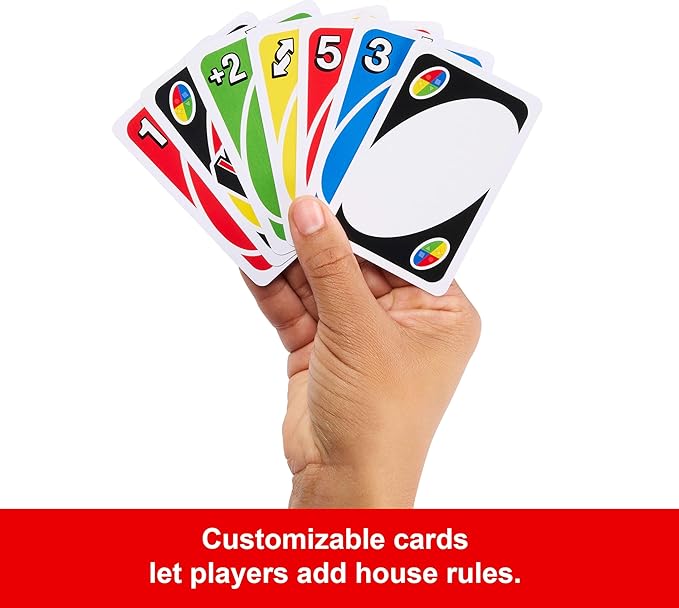 Mattel UNO Classic Card Game – 108 Cards, 2–10 Players, Ages 7+, Skip Reverse Wild, Family Game Night