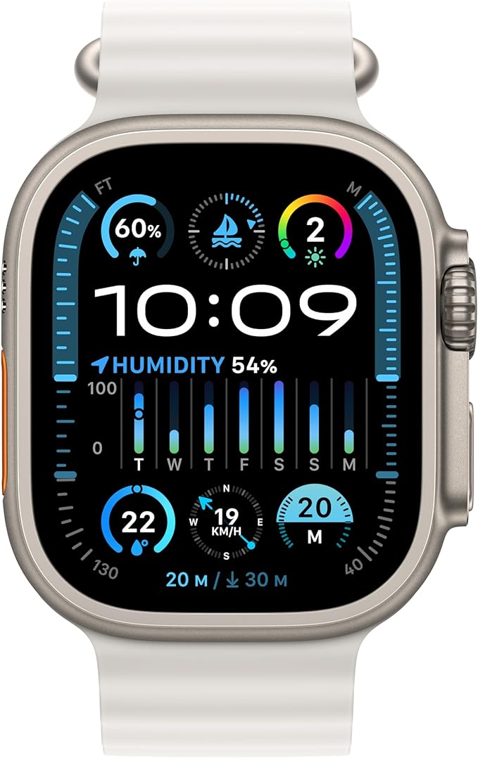 Apple Watch Ultra 2 GPS + Cellular 49mm Titanium Case with Ocean BandWearablesNext level adventure.The most rugged and capable Apple Watch pushes the limits again. Featuring the all-new S9 SiP. A magical new way to use your watch without touching the scre
