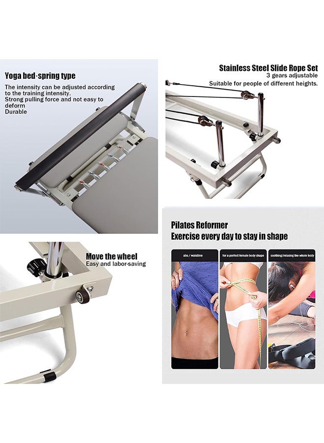 RATSAW Pilates yoga reformer bed compact design for home gym