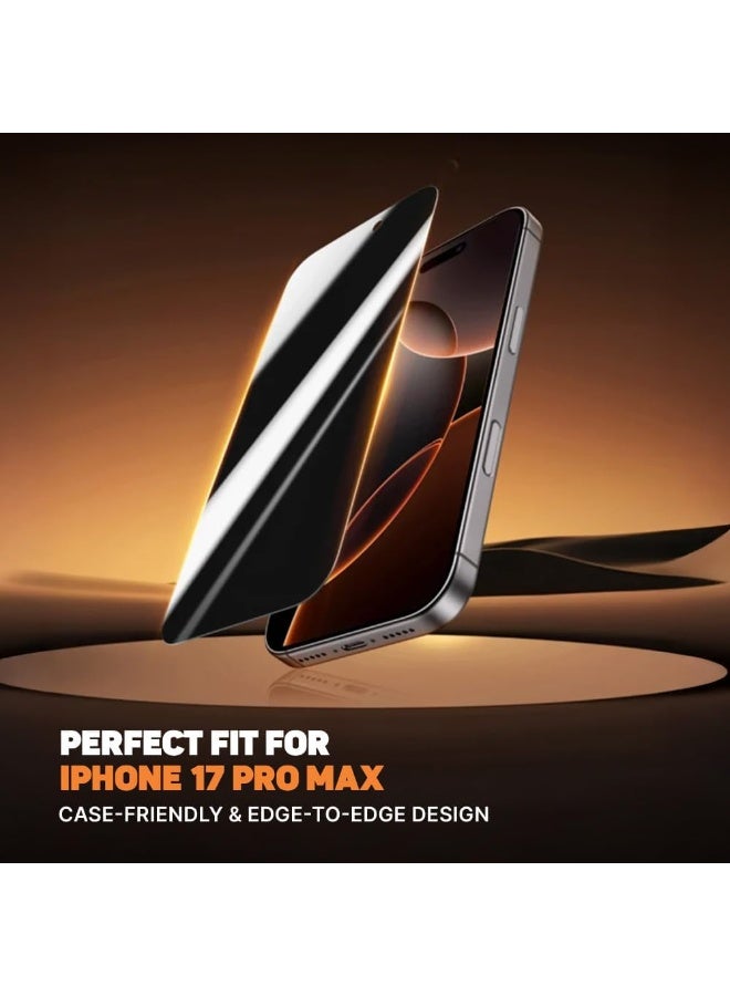 Privacy Glass for iPhone 17 Pro Screen Protector Anti-Spy Tempered Glass Film 9H Hardness Scratch Resistant Bubble Free Anti Spy Tempered Glass