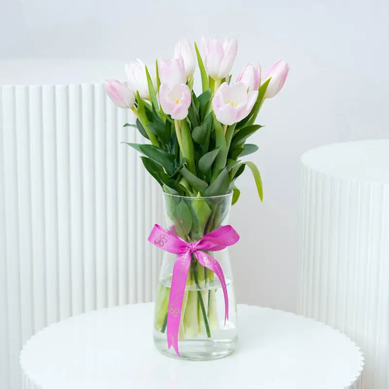 Delicate 11 tulips bouquet