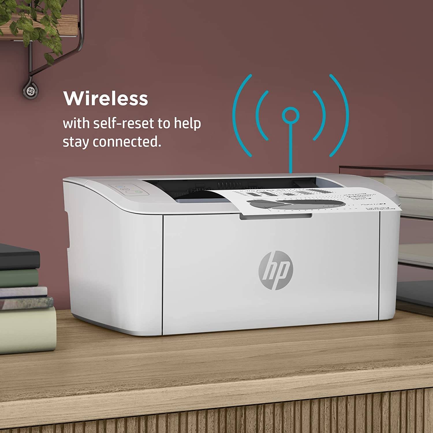 HP LaserJet M111w Black & White Wireless Printer – Compact Monochrome Laser Printer, White (7MD68A)