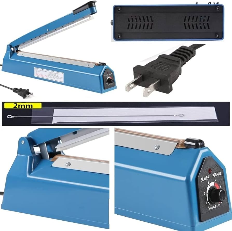 ECVV Heat Sealer Manual Bags Sealer Heat Sealing Machine 8 Inch Impulse Sealer Machine for Plastic Bags PE PP Bags with Extra Replace Element GripEfficiently seal plastic bags with the ECVV Heat Sealer Manual Bags Sealer Heat Sealing Machine. With adjusta