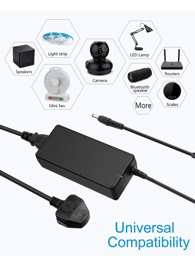 24V4A Power Supply 24V4A 4A 96W AC/DC Adapter 100-240V AC to DC 24 Volt Converter 4amp 3.75A 3.5A 3.3A 3.2A Transformer 5.5x2.5mm for LED Strip CCTV Camera LCD Monitor Massage Chair