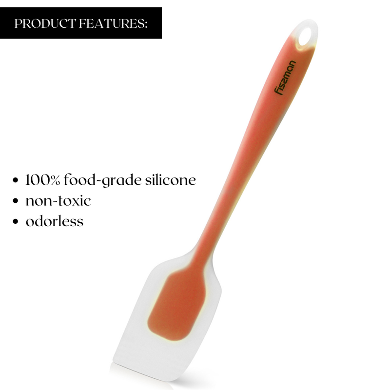 Fissman Spatula Orange Aquarelle Series 26.5cmKitchen StorageThe Aquarelle Series spatula is designed for stirring and turning food during Frying or stewing, as well as serving ready meals. It will become an irreplaceable helper in your kitchen. The conve