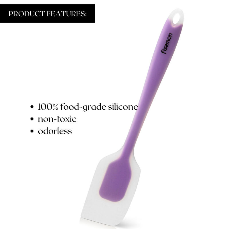 Fissman Spatula Purple Aquarelle Series 26.5cmKitchen StorageThe Aquarelle Series spatula is designed for stirring and turning food during Frying or stewing, as well as serving ready meals. It will become an irreplaceable helper in your kitchen. The conve