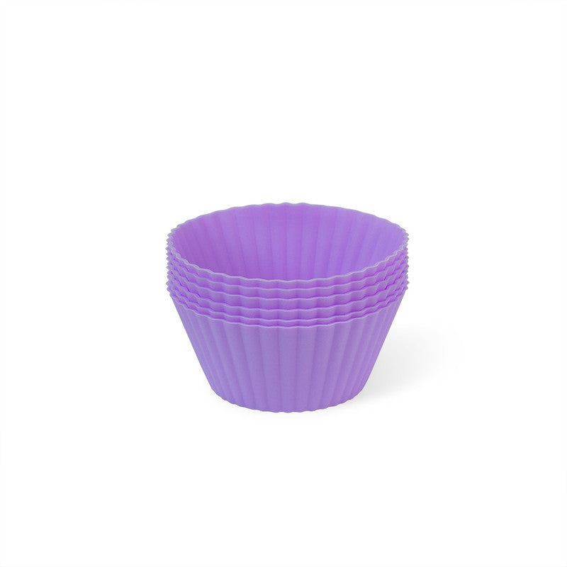 Fissman 6-Piece Cupcake Molder, Silicone Cupcake Muffin Baking Cups, Reusable Non-Stick Cake Molds Sets, Mould Bakeware Maker Mold Tray Baking Cup Liner Molds (Purple)Kitchen StorageExplore the versatility of silicone molds with exceptional thermal conduc
