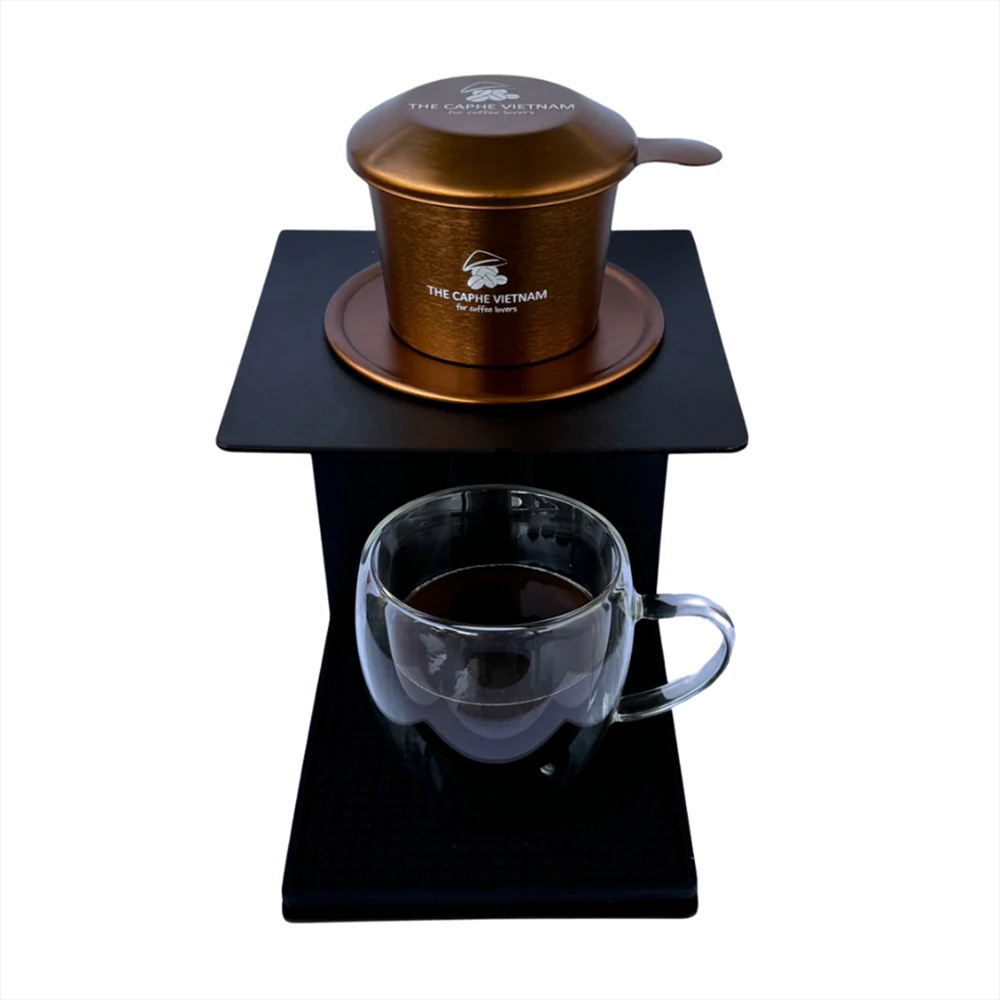 The Caphe Vietnam Coffee Phin Filter - Made with Aluminium |Rose Gold Vietnamese Phin Filter | Drip Coffee Maker | Reusable Filters | Reusable Filters