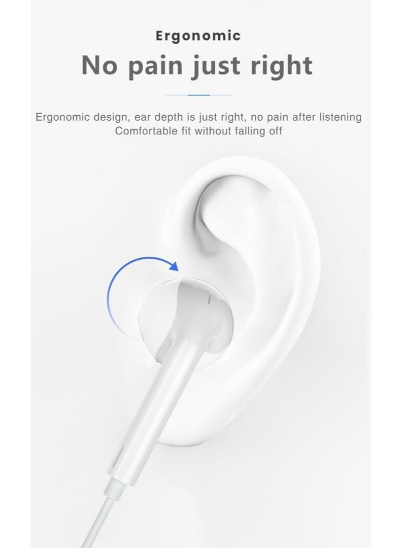 Wired Headphones with Microphone, 3.5mm Jack In Ear Headphones with Microphone Compatible with Smartphones, Computers, Laptops, IPads, MP3 Players and Most 3.5mm Audio Devices
