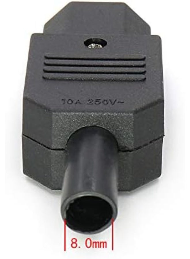 IEC 320 C14 Male & C13 Female Heavy Duty Rewireable Inline Adapter Socket Connector AC 250V/10A (1 Pair)