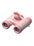 Pink children's binoculars with a cartoon character on a white background