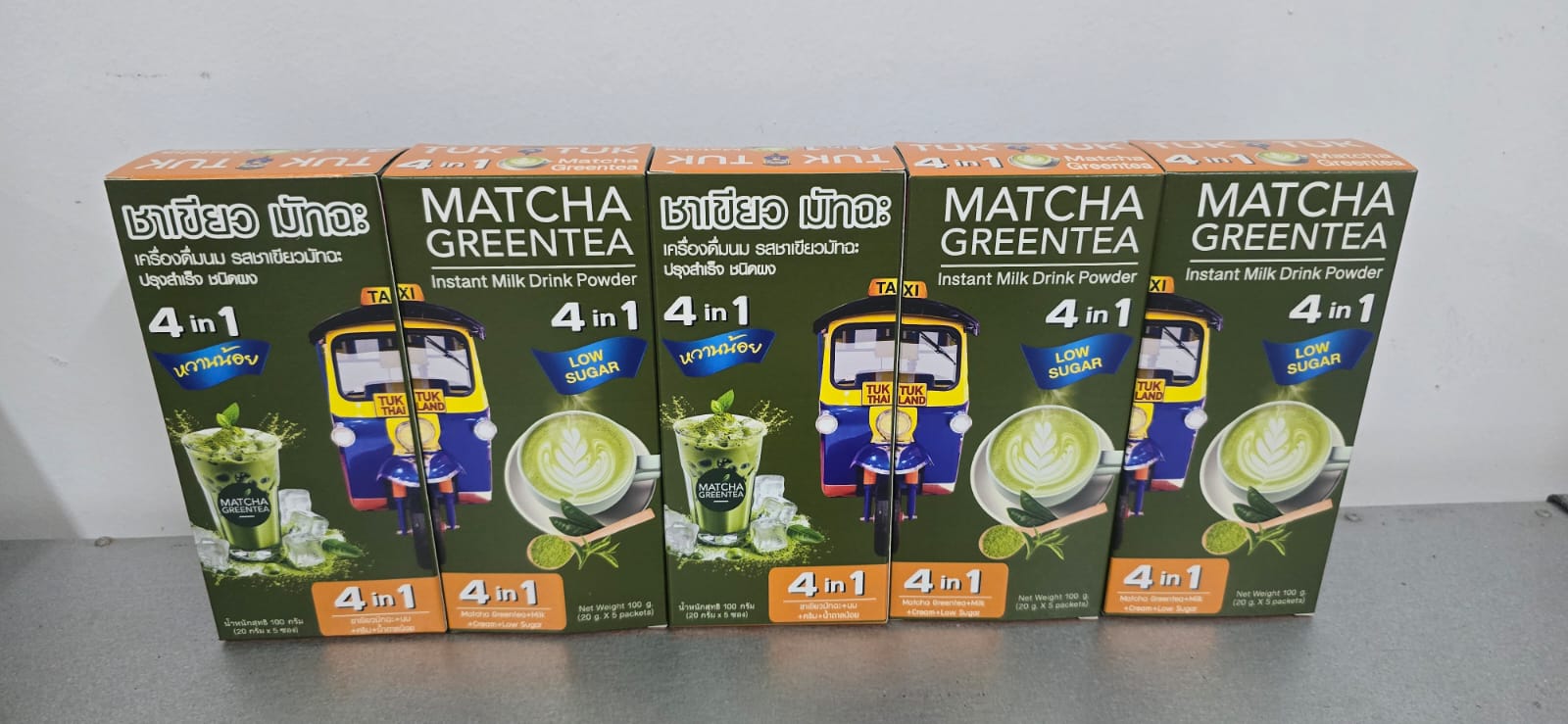 Instant Matcha Green Tea Milk Drink Powder (Total of 5 Boxes, 1 Box = 5 Sachets)BeveragesExperience the Perfect Fusion of Rich Matcha and Creamy Milk Indulge in the ultimate refreshment with our Matcha Green Tea Milk – a smooth and indulgent blend of prem