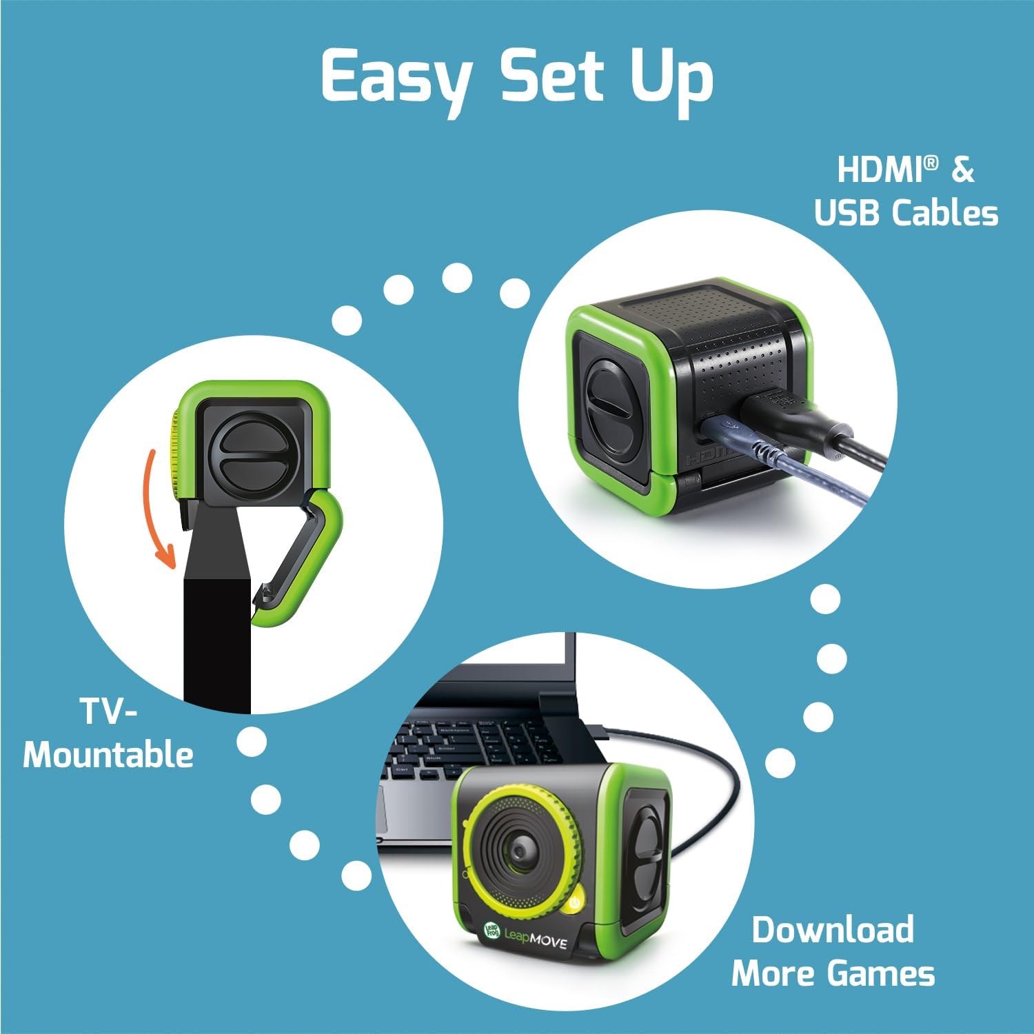 LeapFrog LeapMove Active Learning Video Game – Interactive Educational Motion Learning System for Kids