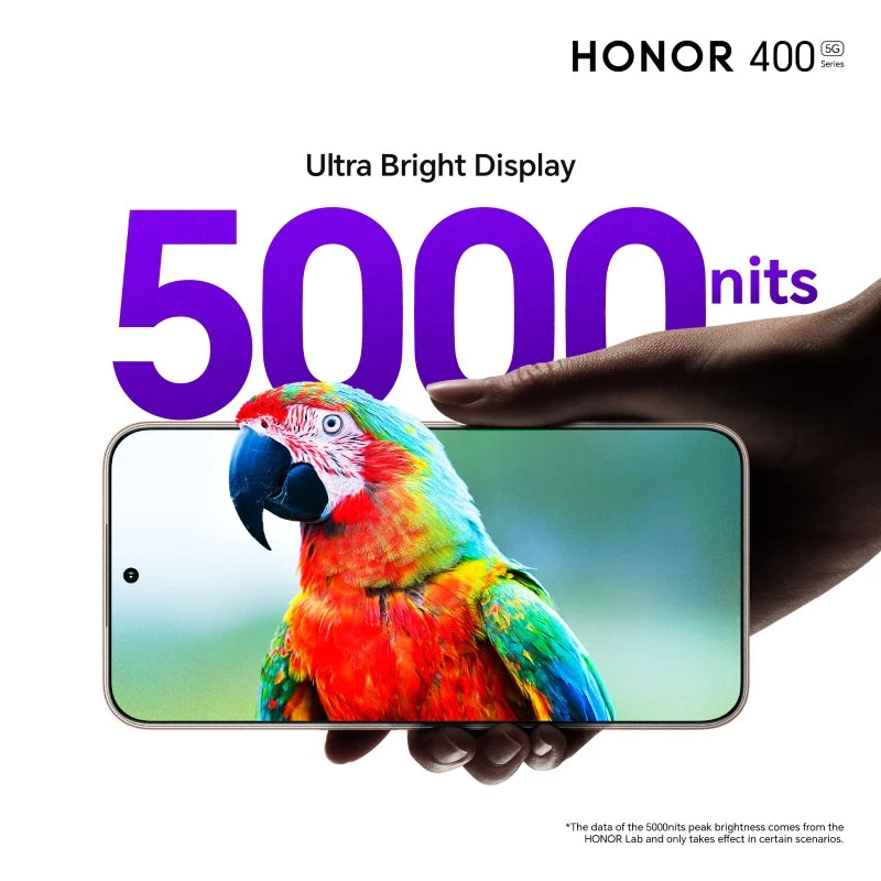 HONOR 400 12GB+256GBMobilesPowerful Performance: Equipped with the Qualcomm Snapdragon 7 Gen 3 processor and 12GB RAM for smooth multitasking and gaming. Ample Storage: 256GB internal storage provides ample space for apps, photos, and videos. Stunning Dis