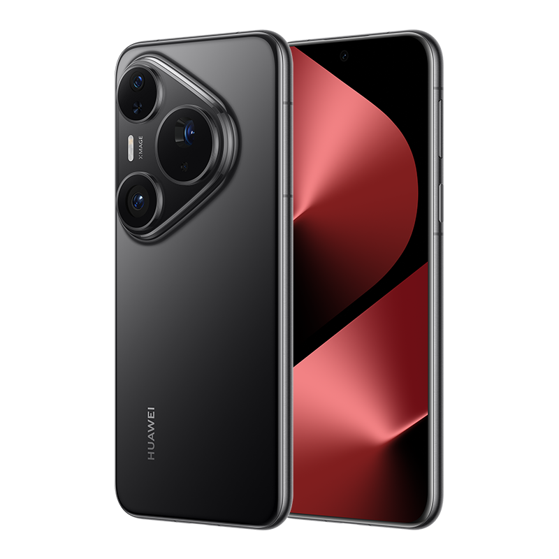HUAWEI Pura 80 Pro rear view showing triple camera module 1-inch sensor - Glazed Black