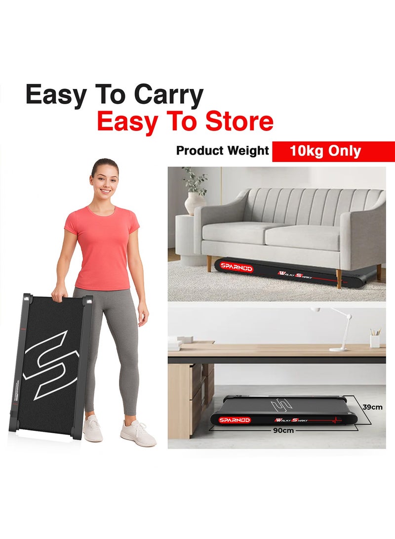 Under desk vibration walking pad treadmill 2.5 HP motor 120kg max