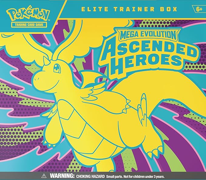 Pokémon TCG: Mega Evolution—Ascended Heroes Elite Trainer Box – 9 Packs, N's Zekrom IR Promo, Mega Dragonite ex, 290+ Cards