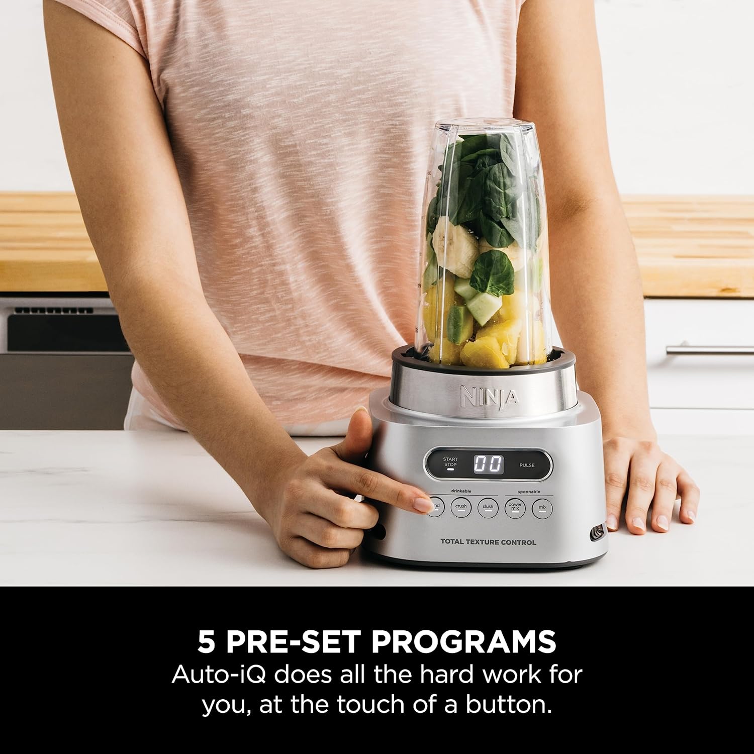 Ninja Foodi Max Power 2-in-1 Nutri Blender CB150ME 1100W Automatic Programs with Power Paddle - SilverKitchen Appliances1100W motor powers through the thickest mixtures – no stalling, no stirring, no shaking Blend smoothies, drinks & dressings in the cup