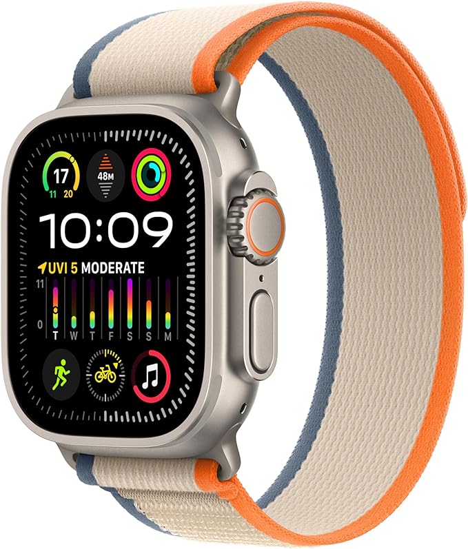 Apple Watch Ultra 2 GPS + Cellular 49mm Titanium Case with Trail LoopWearablesNext level adventure.The most rugged and capable Apple Watch pushes the limits again. Featuring the all-new S9 SiP. A magical new way to use your watch without touching the scre