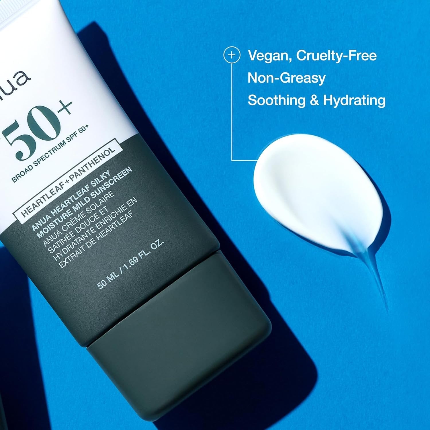 Anua Heartleaf Silky Moisture Sunscreen SPF50+ PA++++ 50mlPersonal CareAnua Heartleaf Silky Moisture Sunscreen SPF50+ PA++++ (50ml) offers powerful sun protection in a lightweight, non-greasy formula perfect for daily use. Infused with calming Heartleaf (
