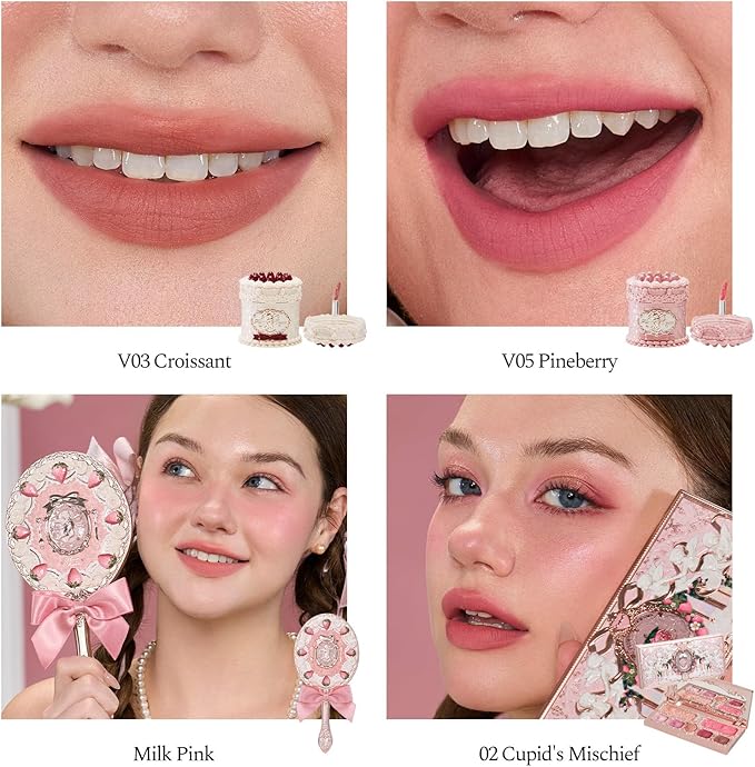 Flower Knows Strawberry Cupid 12-Piece Makeup Gift Set – Lip Cream, Blush, Palette, Perfume & MoreFlower Knows Strawberry Cupid 12-Piece Makeup Gift Set – Lip Cream, Blush, Palette, Perfume & More